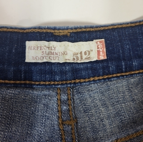 Levi's 512 Perfectly Slimming Bootcut Blue Denim Jeans - Picture 5 of 7